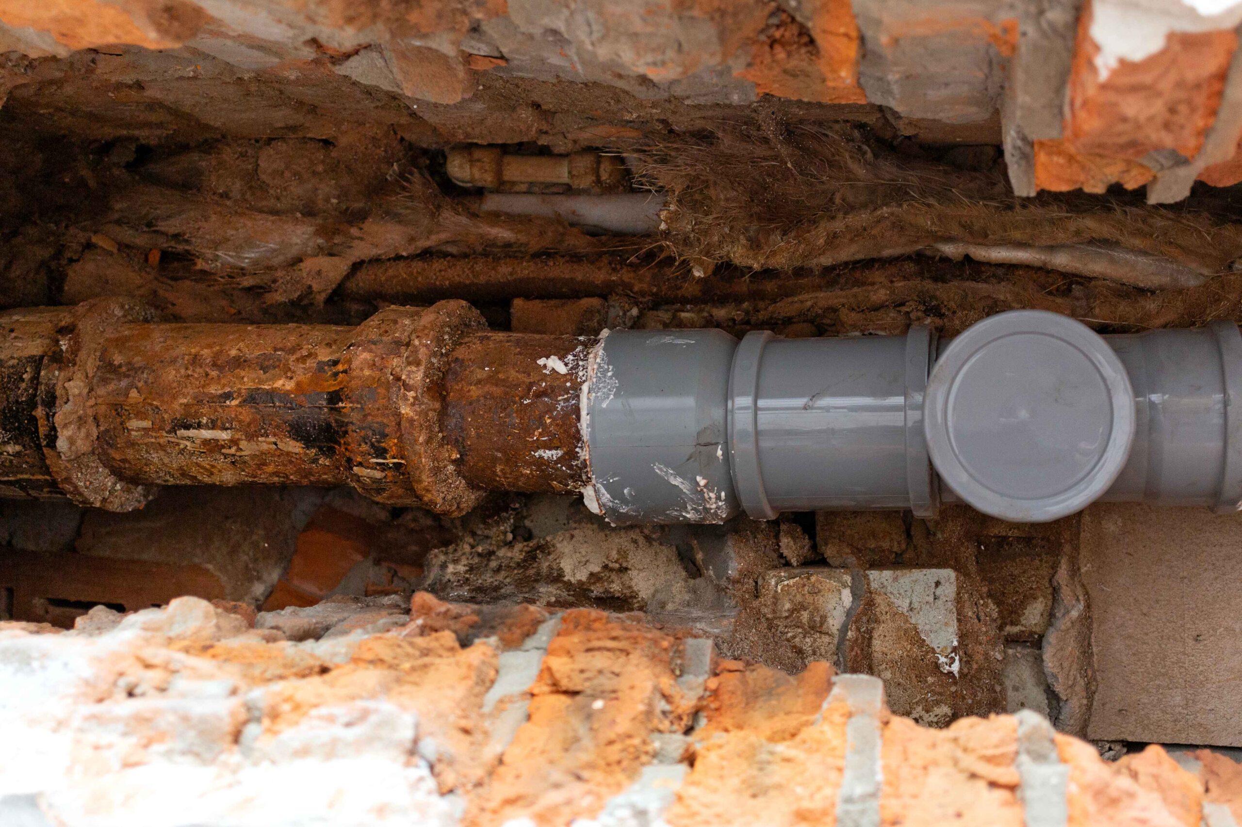 replacing a damaged belly in a sewer line