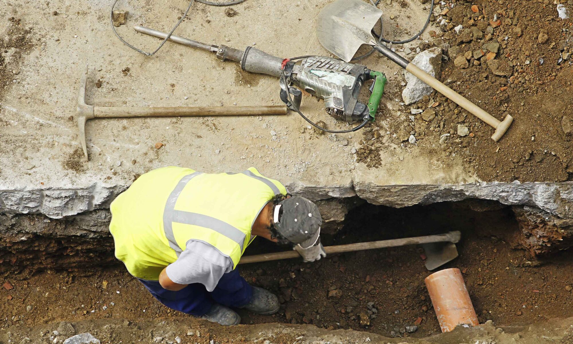sewer line belly repair