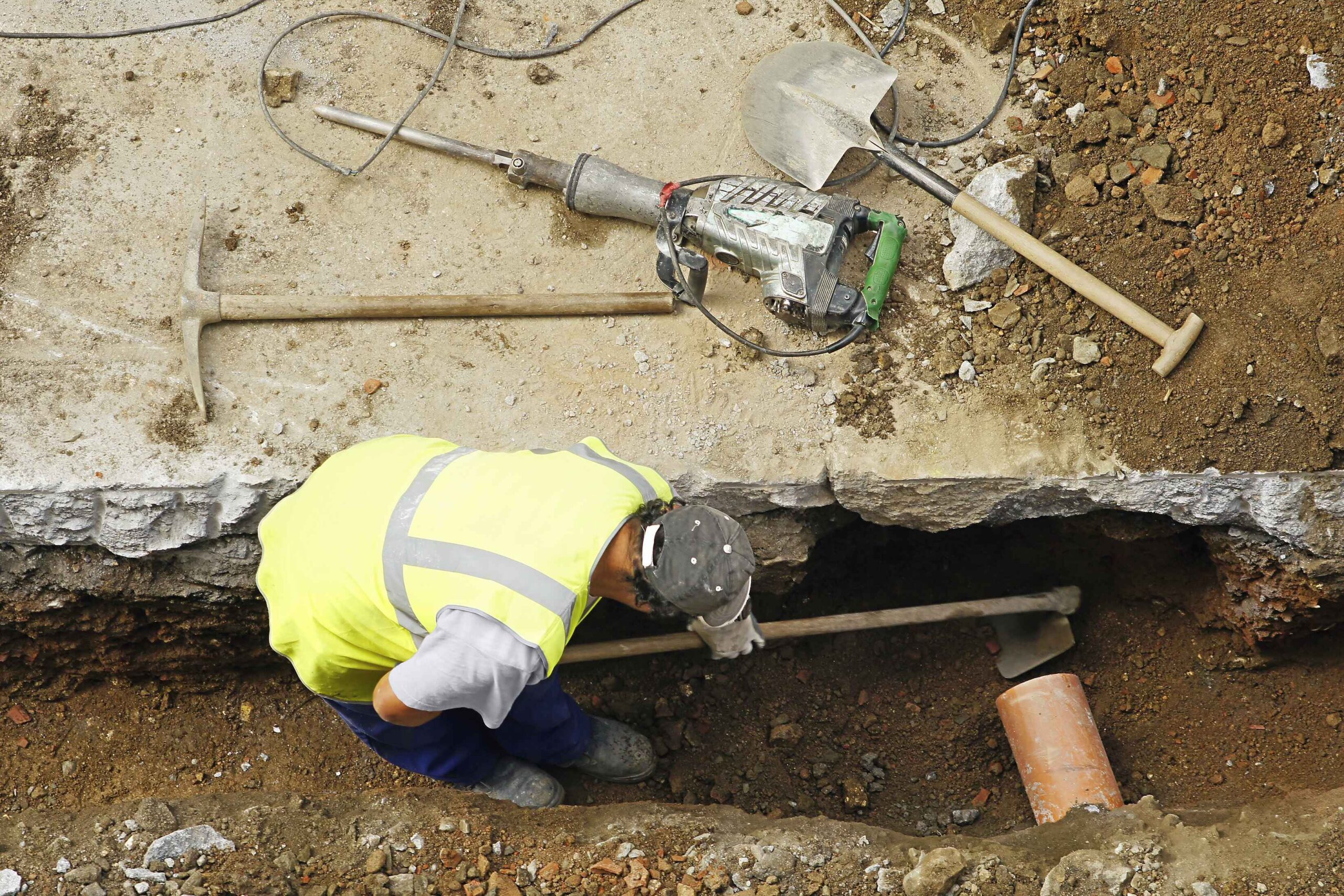 sewer line belly repair