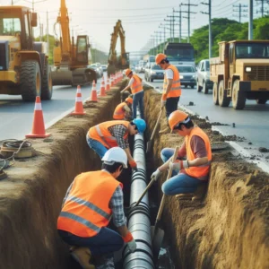 workers-are-setting-up-underground-pipeline
