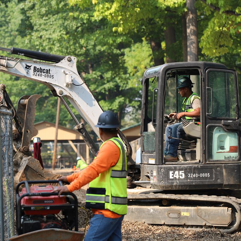 sewer line excavation and backfill