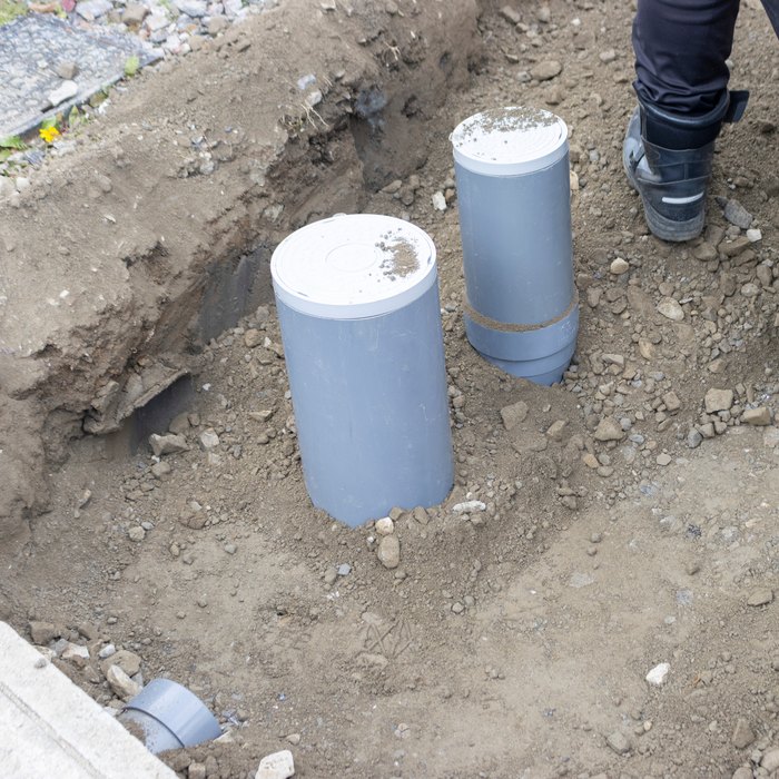 sewer cleanout installation